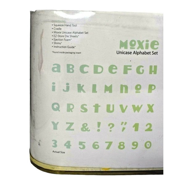 QuicKutz Squeeze Pink Personal Die-Cutting System and Moxie Unicase Alphabet Set - Picture 4 of 10